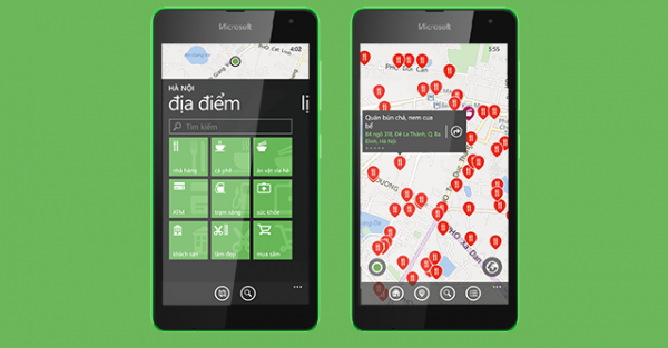 ban do tren windownphone - Đã có bản đồ chi tiết Việt Nam trên Windows Phone