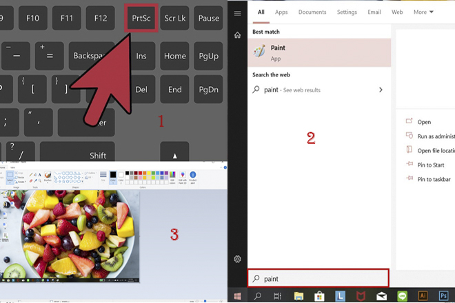 cách chụp màn hình máy tính laptop dùng công cụ paint