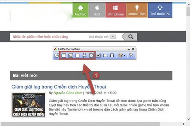 phan mem FastStone Capture 1 1 - Cách chụp màn hình máy tính laptop cực dễ nhất định bạn nên biết