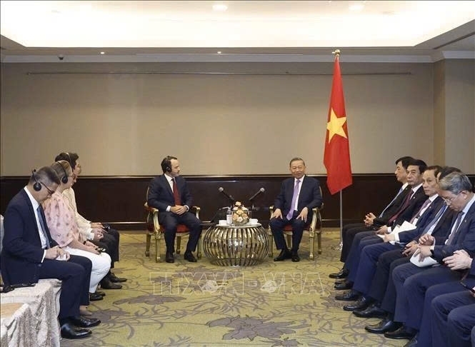 Tổng Bí thư, Chủ tịch nước Tô Lâm tiếp lãnh đạo một số tập đoàn tại Philippines