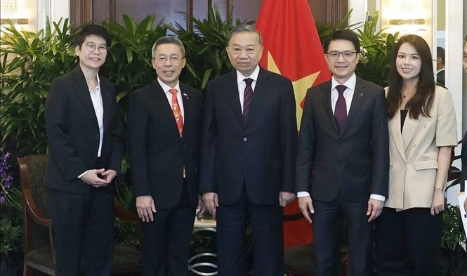 Tổng Bí thư, Chủ tịch nước Tô Lâm tiếp lãnh đạo các tập đoàn doanh nghiệp lớn Singapore